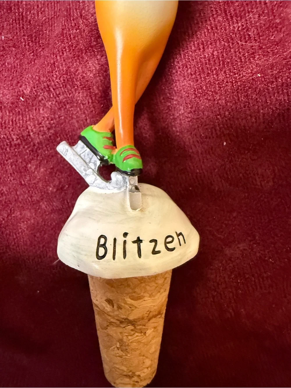 Blitzen Wine Bottle Stopper #Holiday #Party